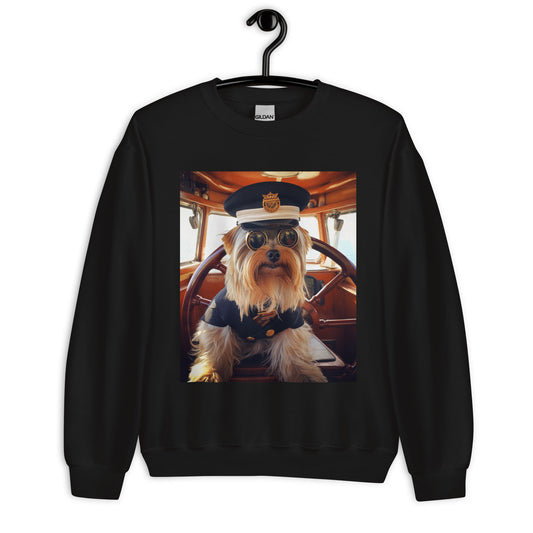 Yorkshire Terrier CruiseShipCaptain Unisex Sweatshirt