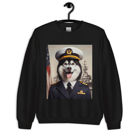 Siberian Husky NavyOfficer Unisex Sweatshirt