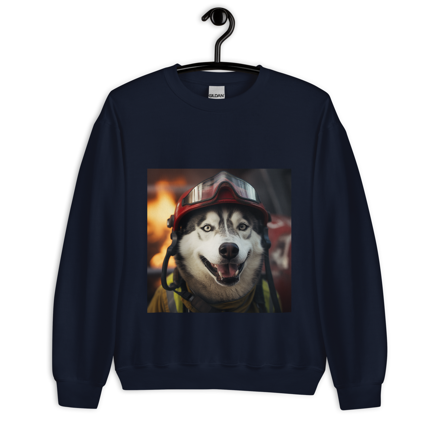 Siberian Husky Firefighter Unisex Sweatshirt