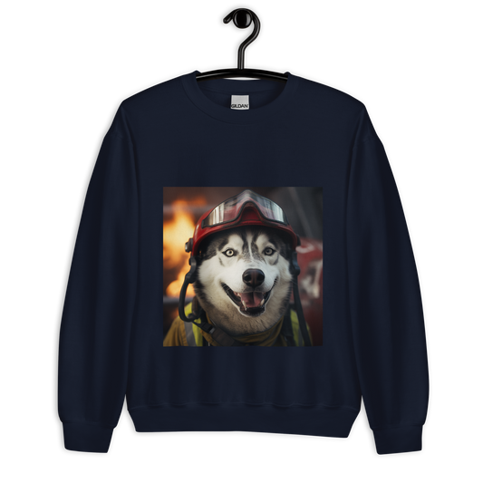 Siberian Husky Firefighter Unisex Sweatshirt