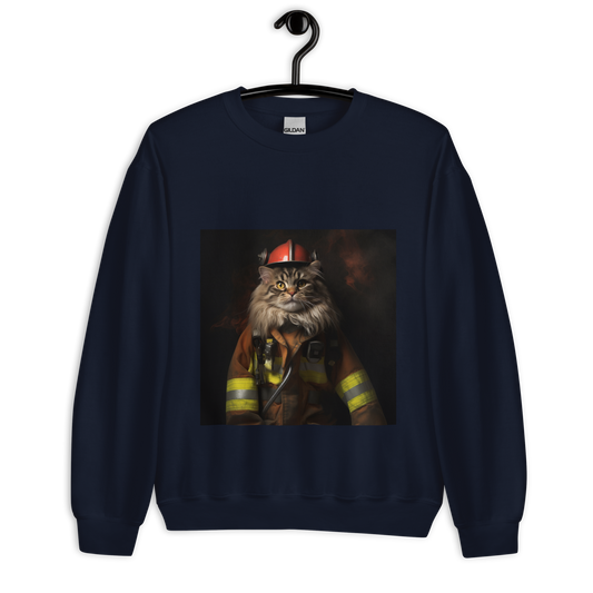 Maine Coon Firefighter Unisex Sweatshirt