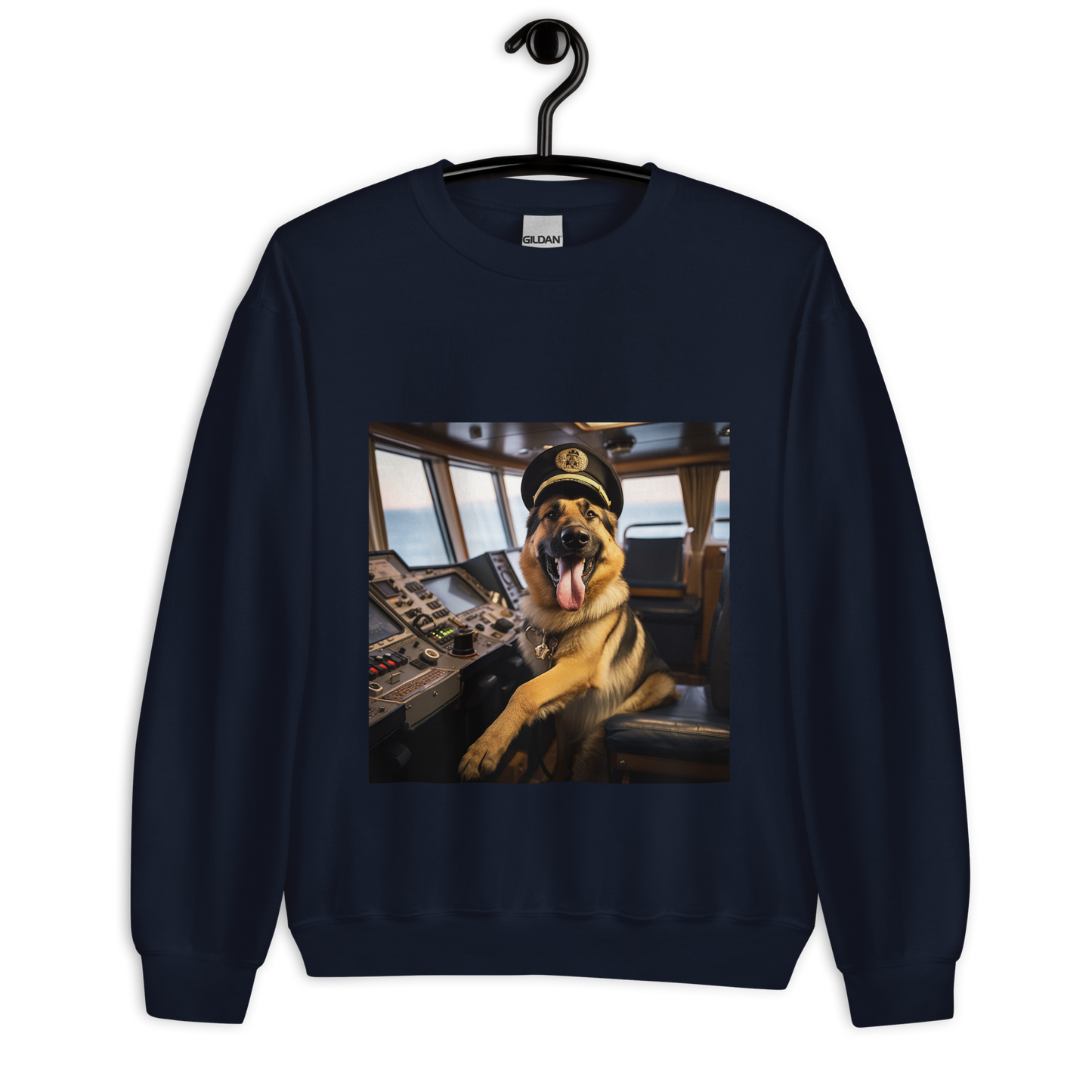 German Shepherd CruiseShipCaptain Unisex Sweatshirt