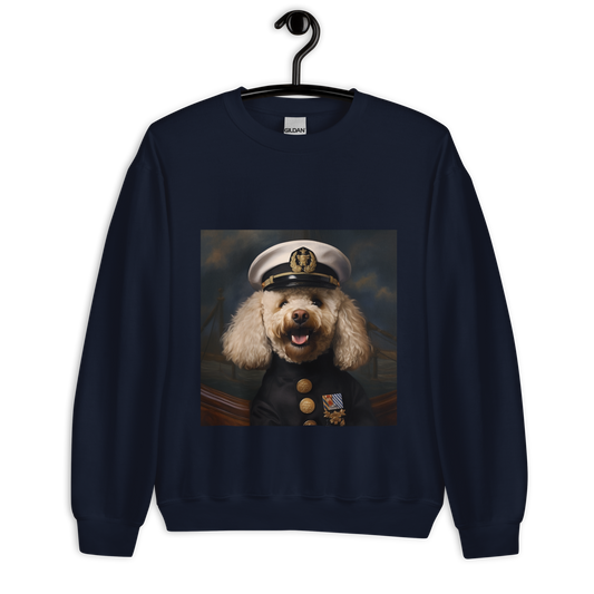 Poodle NavyOfficer Unisex Sweatshirt