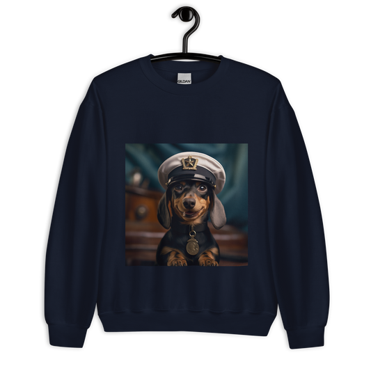 Dachshund NavyOfficer Unisex Sweatshirt