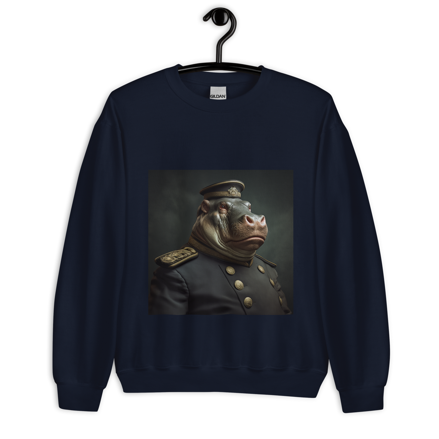 Hippo NavyOfficer Unisex Sweatshirt