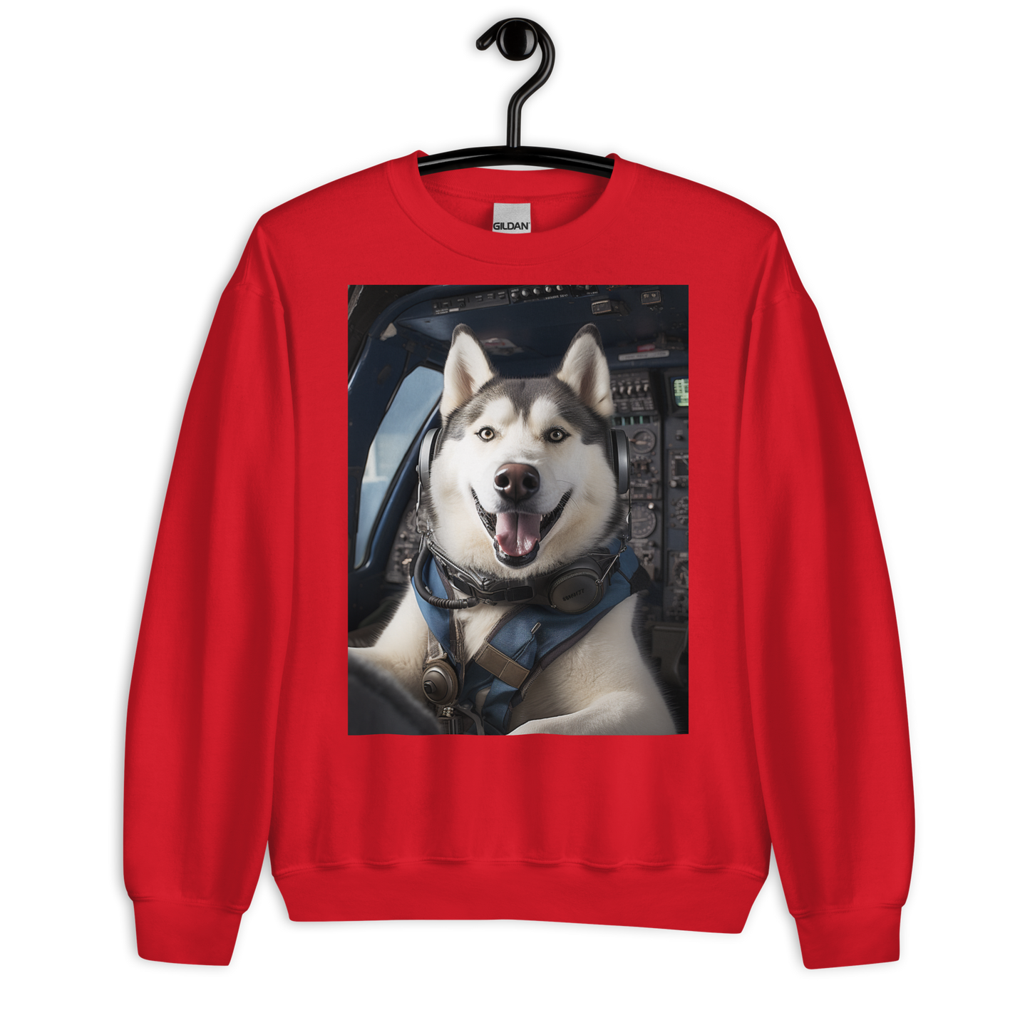 Siberian Husky Air Force Officer Sweatshirt