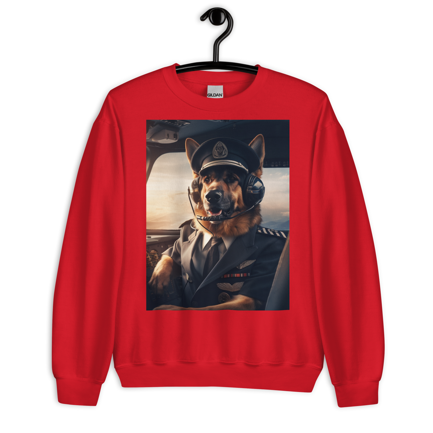 German Shepherd Airline Pilot Sweatshirt