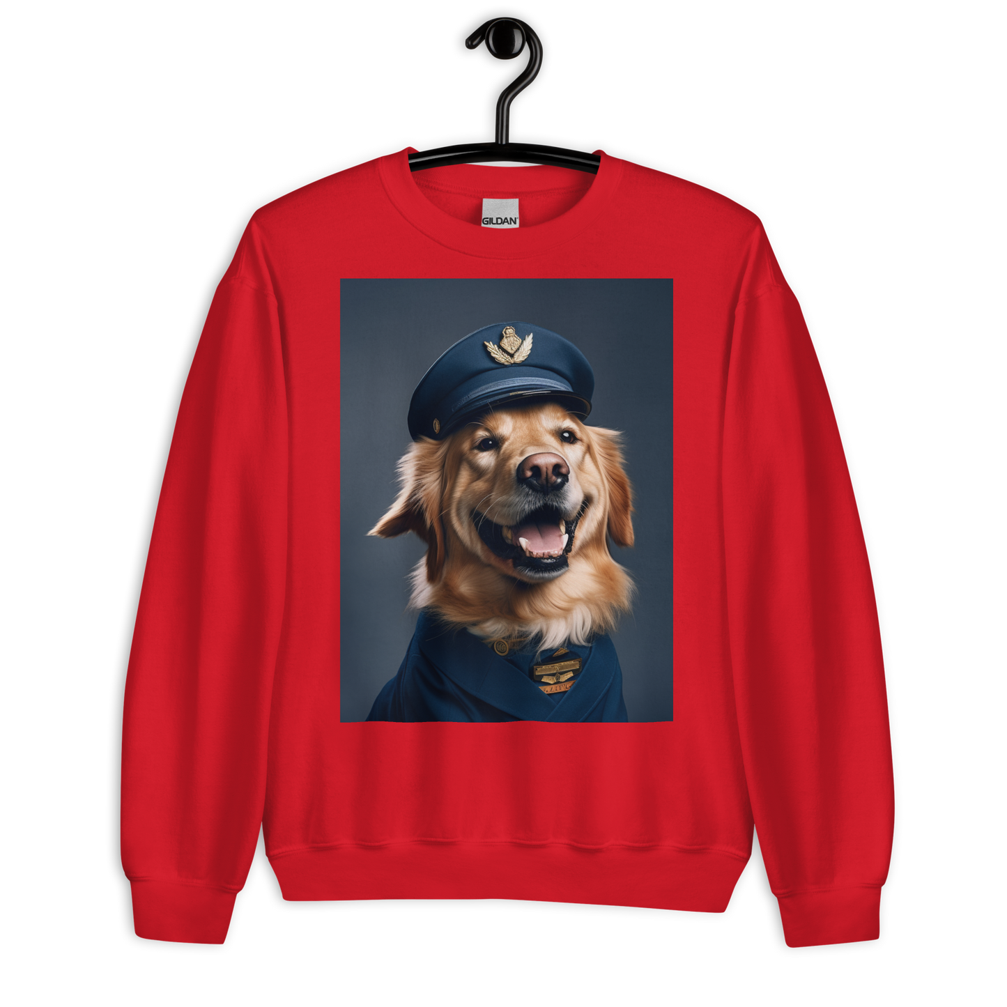 Golden Retriever Airline Pilot Sweatshirt