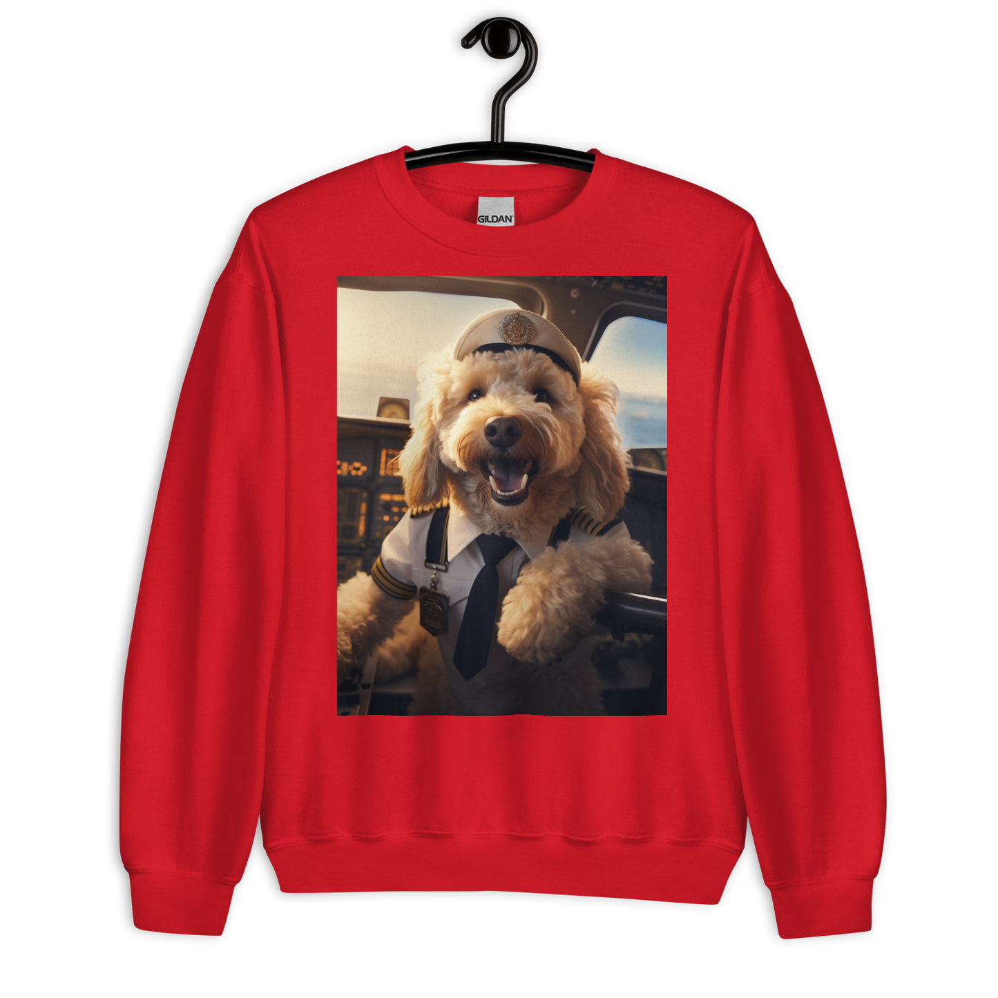 Poodle Airline Pilot Sweatshirt