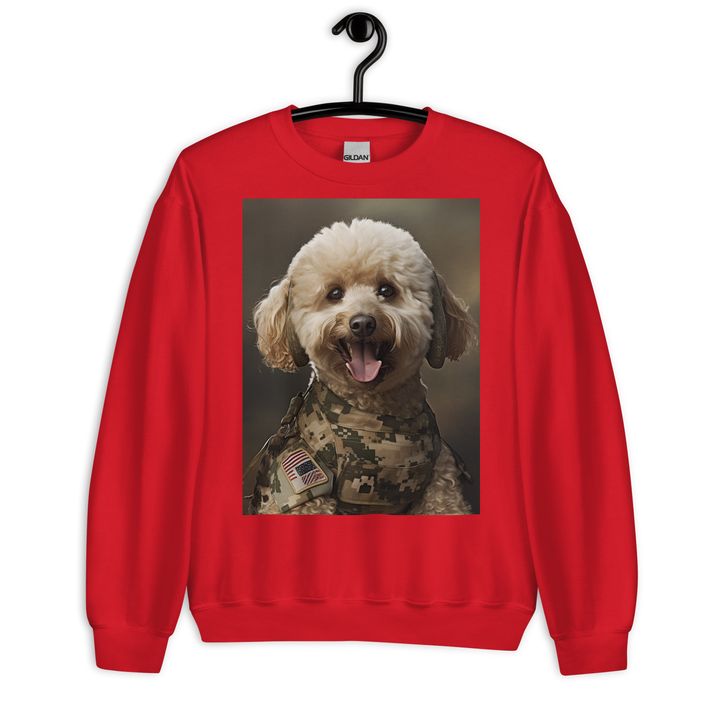 Poodle Military Person Sweatshirt