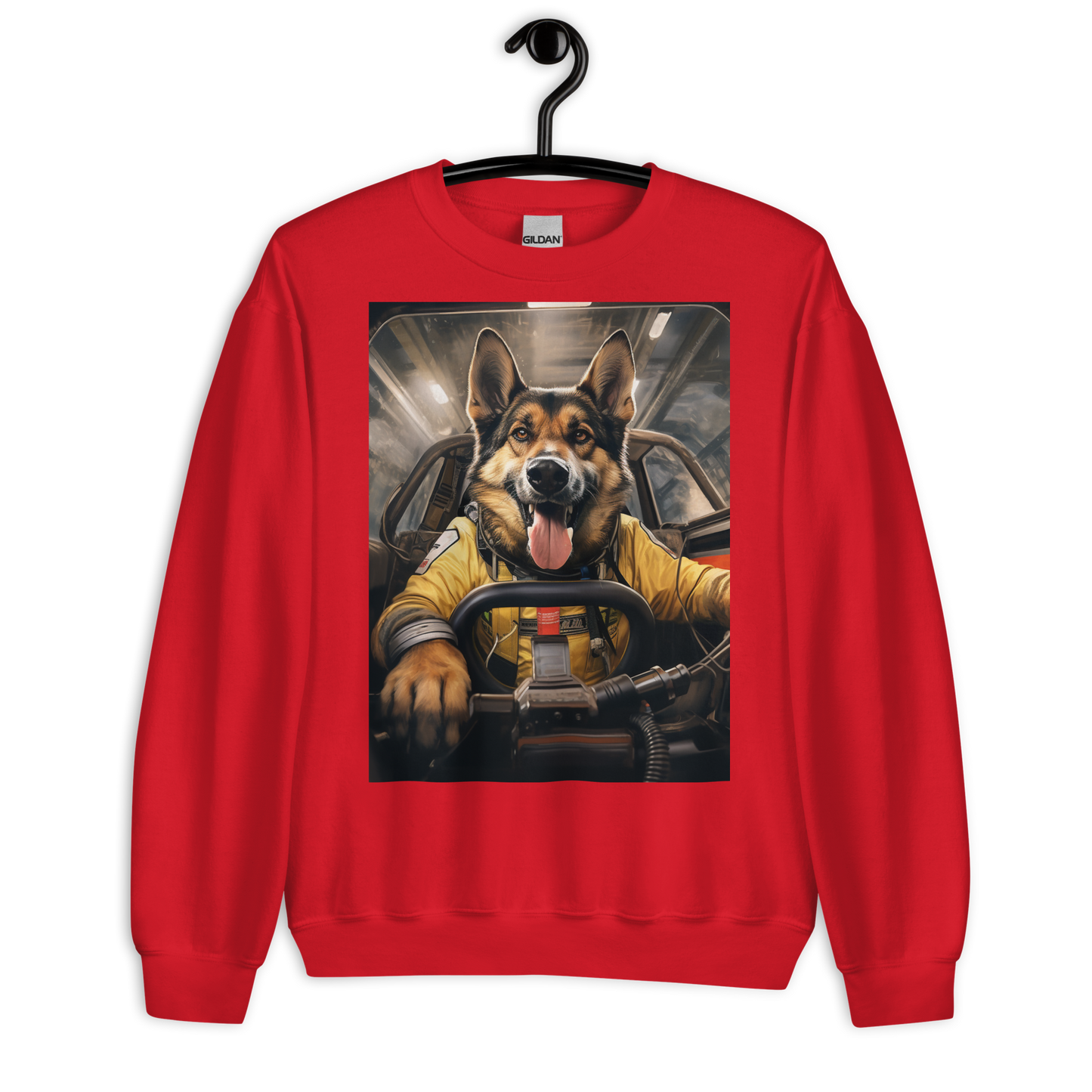 German Shepherd F1 Car Driver Sweatshirt