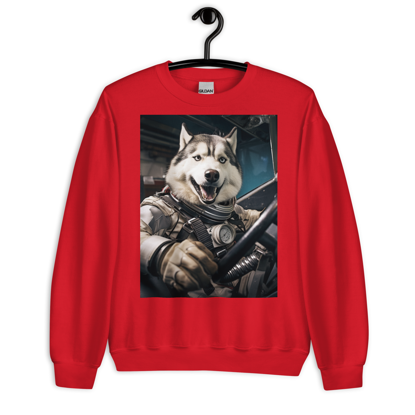 Siberian Husky F1 Car Driver Sweatshirt