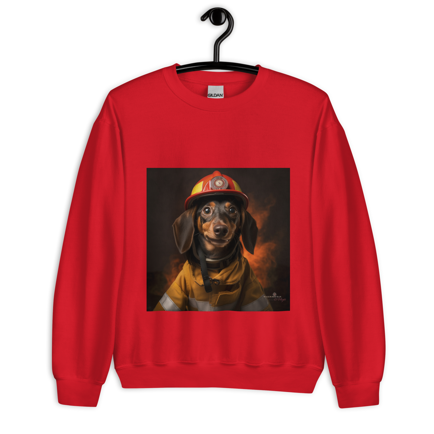 Dachshund Firefighter Unisex Sweatshirt