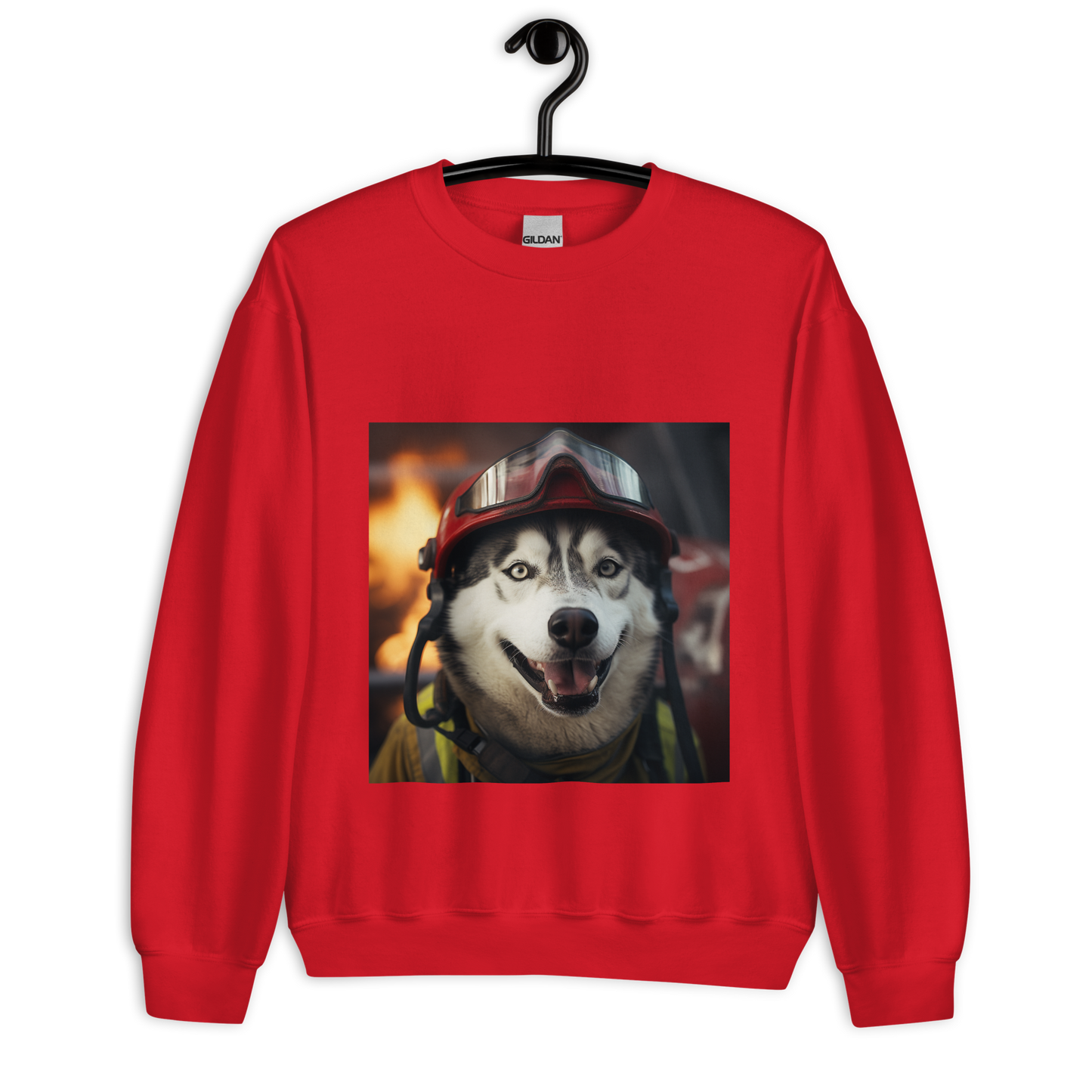 Siberian Husky Firefighter Unisex Sweatshirt