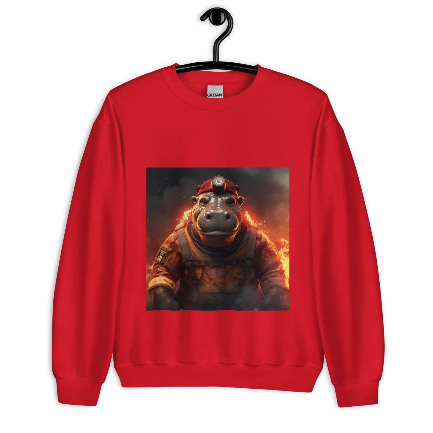 Hippo Firefighter Unisex Sweatshirt