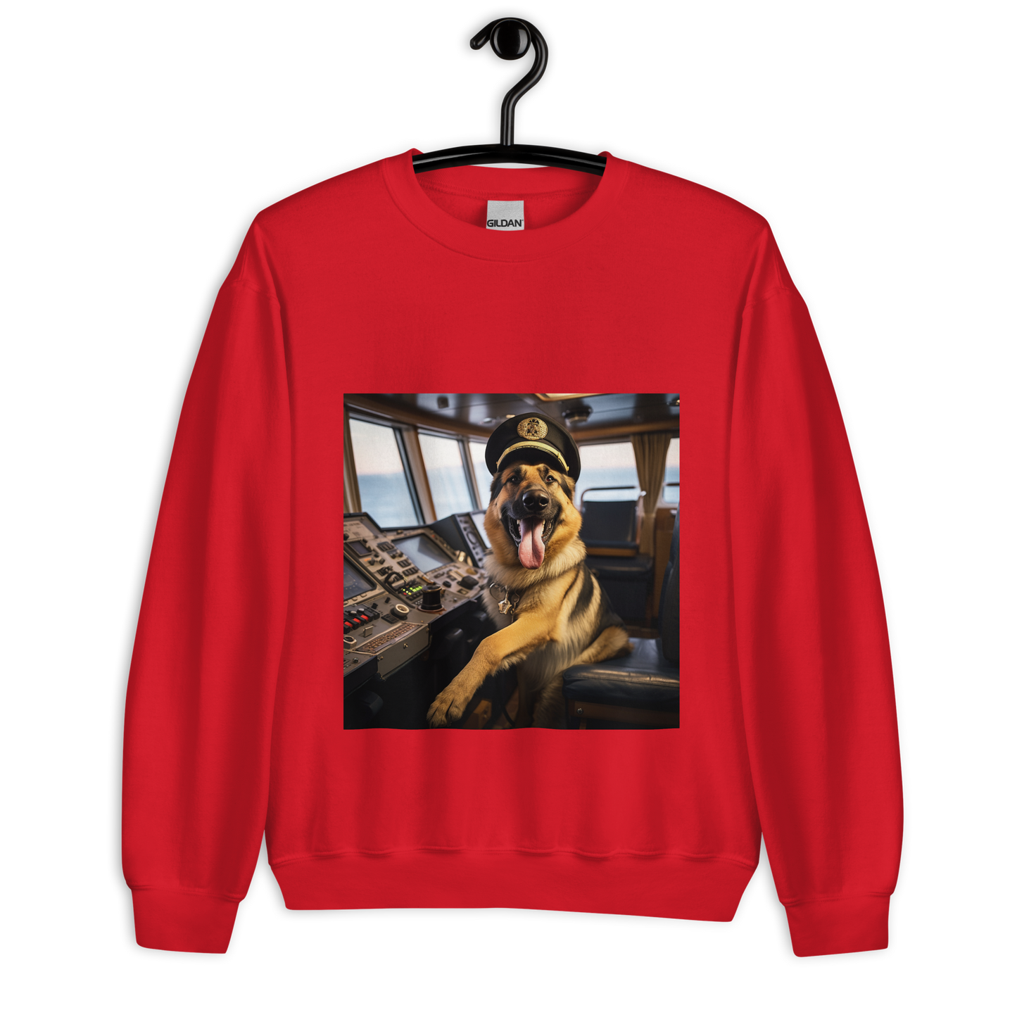 German Shepherd CruiseShipCaptain Unisex Sweatshirt