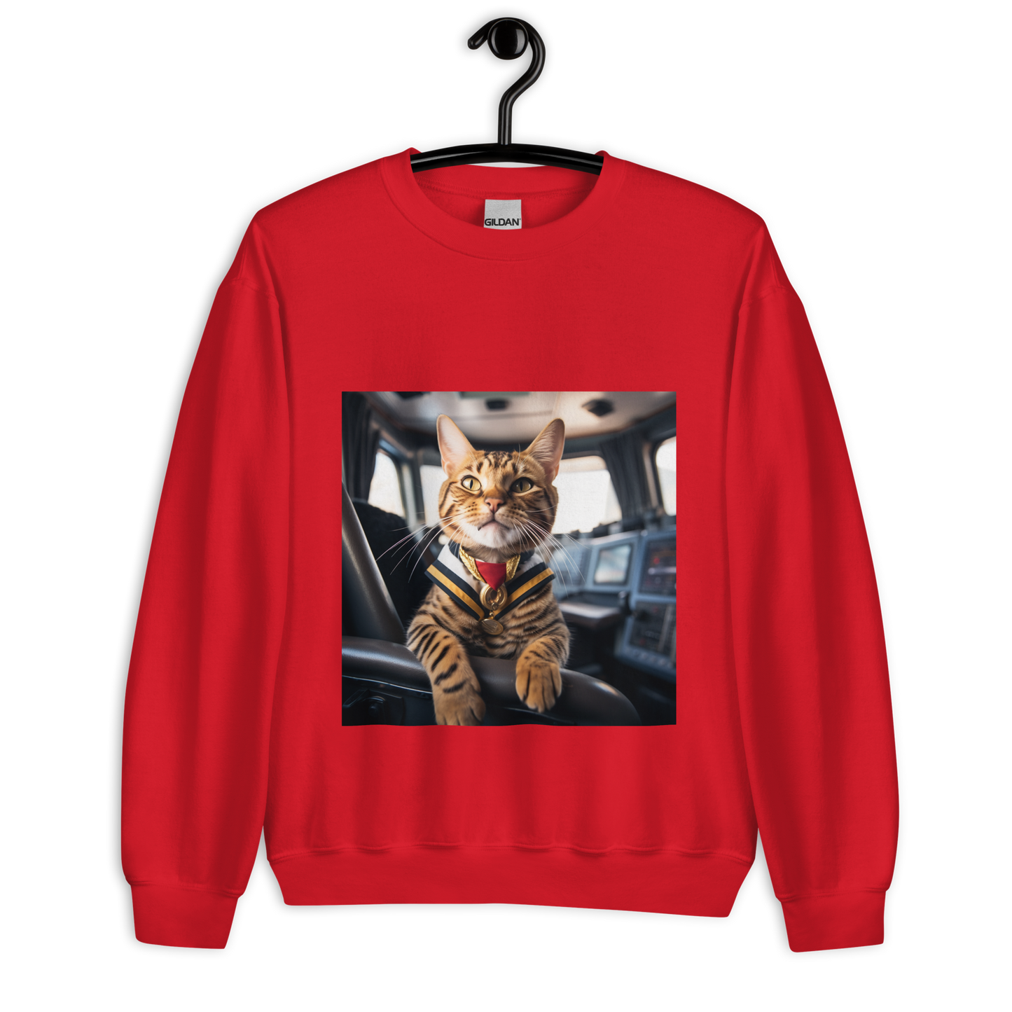 Domestic Shorthair CruiseShipCaptain Unisex Sweatshirt