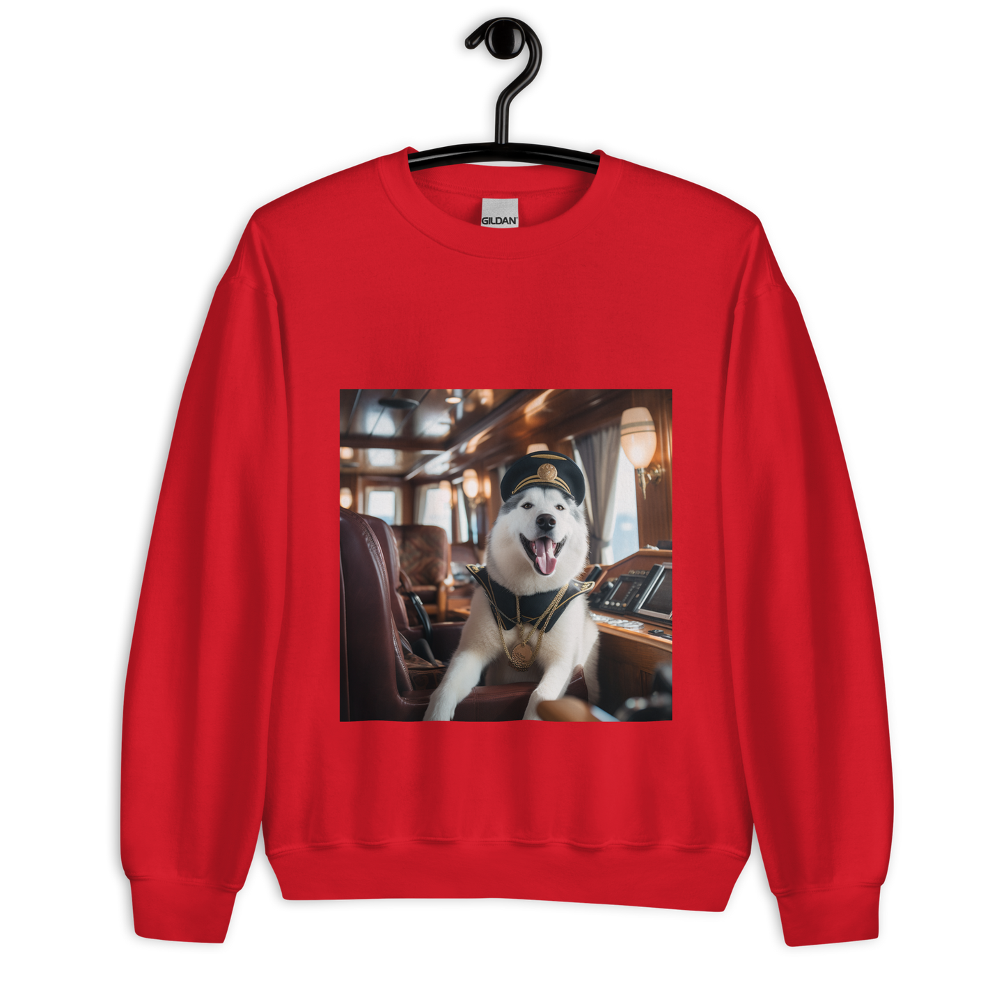 Siberian Husky CruiseShipCaptain Unisex Sweatshirt