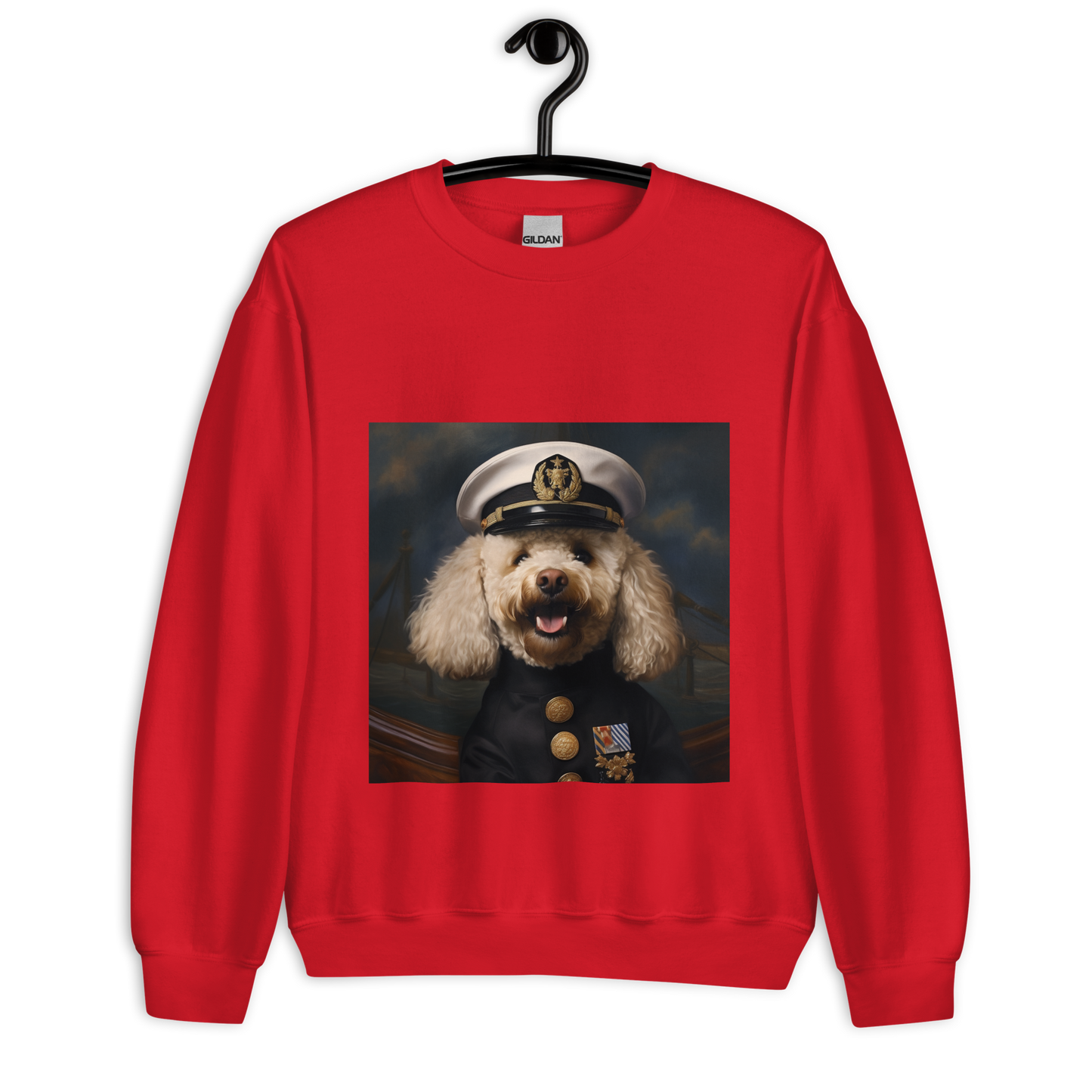 Poodle NavyOfficer Unisex Sweatshirt