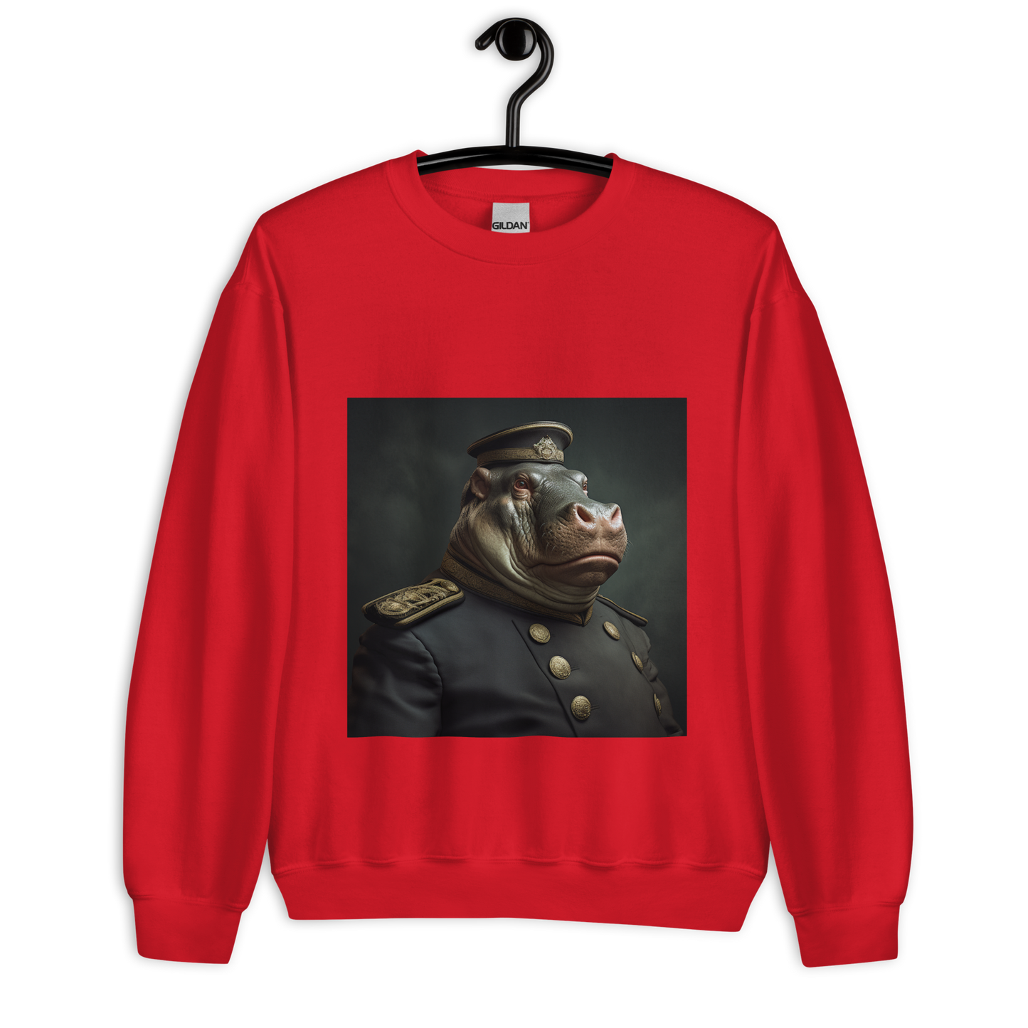 Hippo NavyOfficer Unisex Sweatshirt