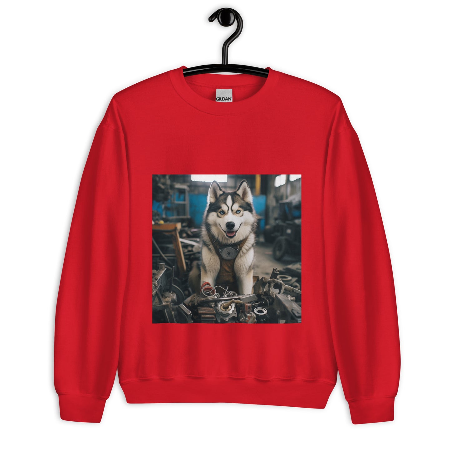 Siberian Husky AutoMechanic Unisex Sweatshirt