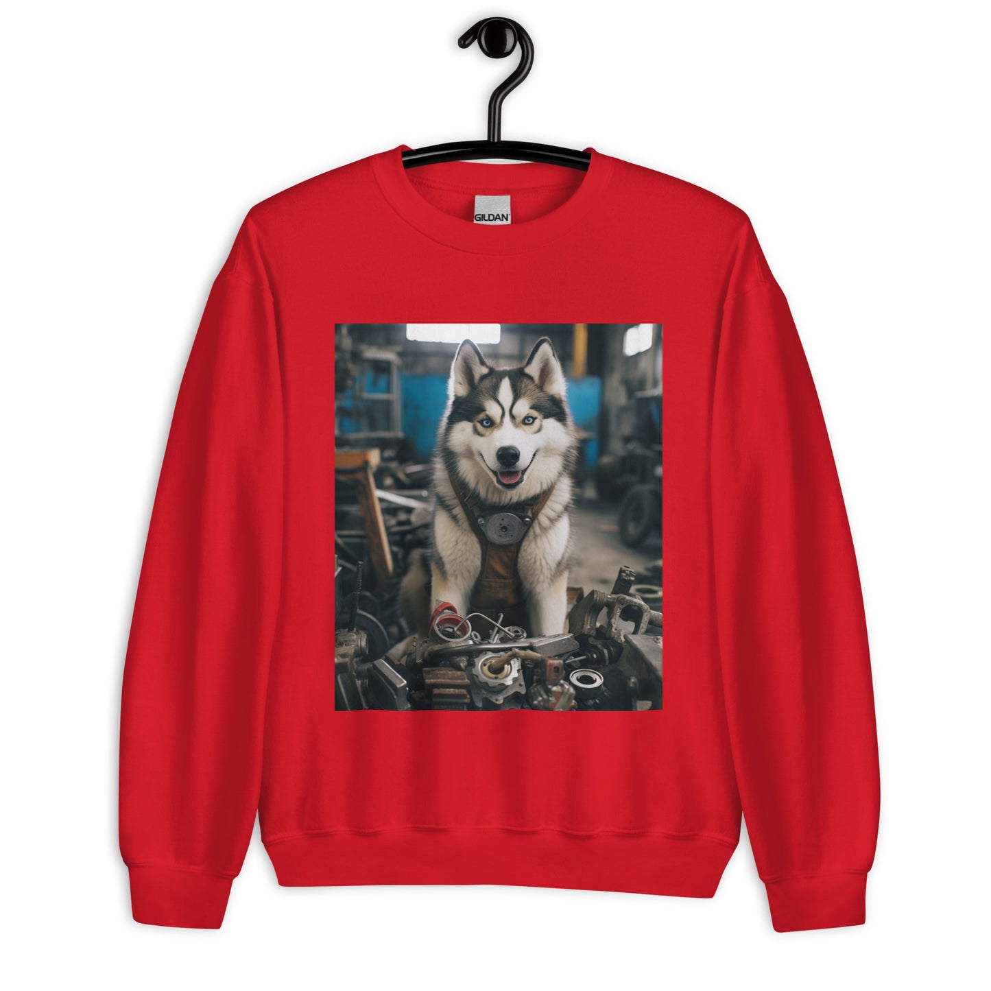 Siberian Husky AutoMechanic Unisex Sweatshirt