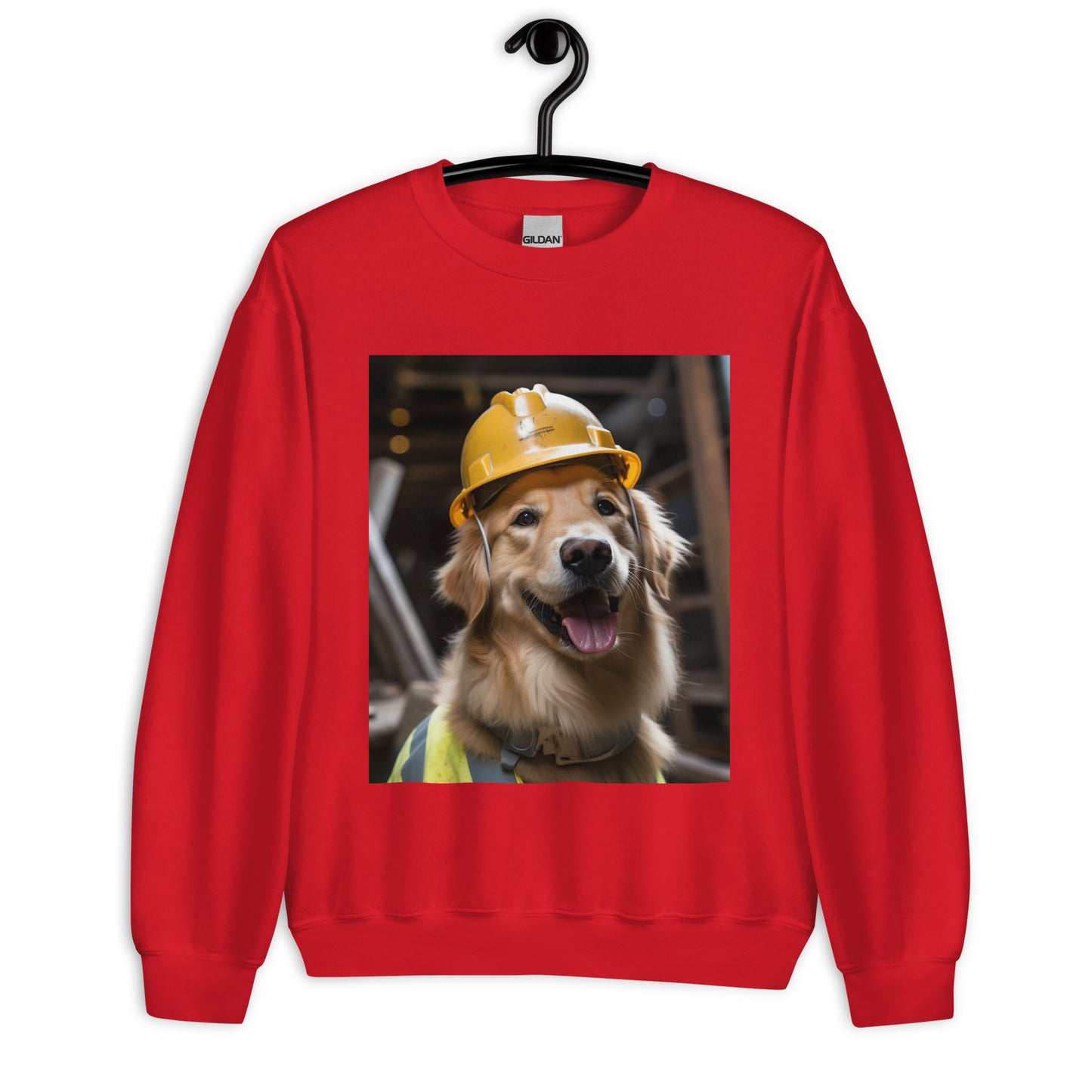 Golden Retriever ConstructionWorker Unisex Sweatshirt