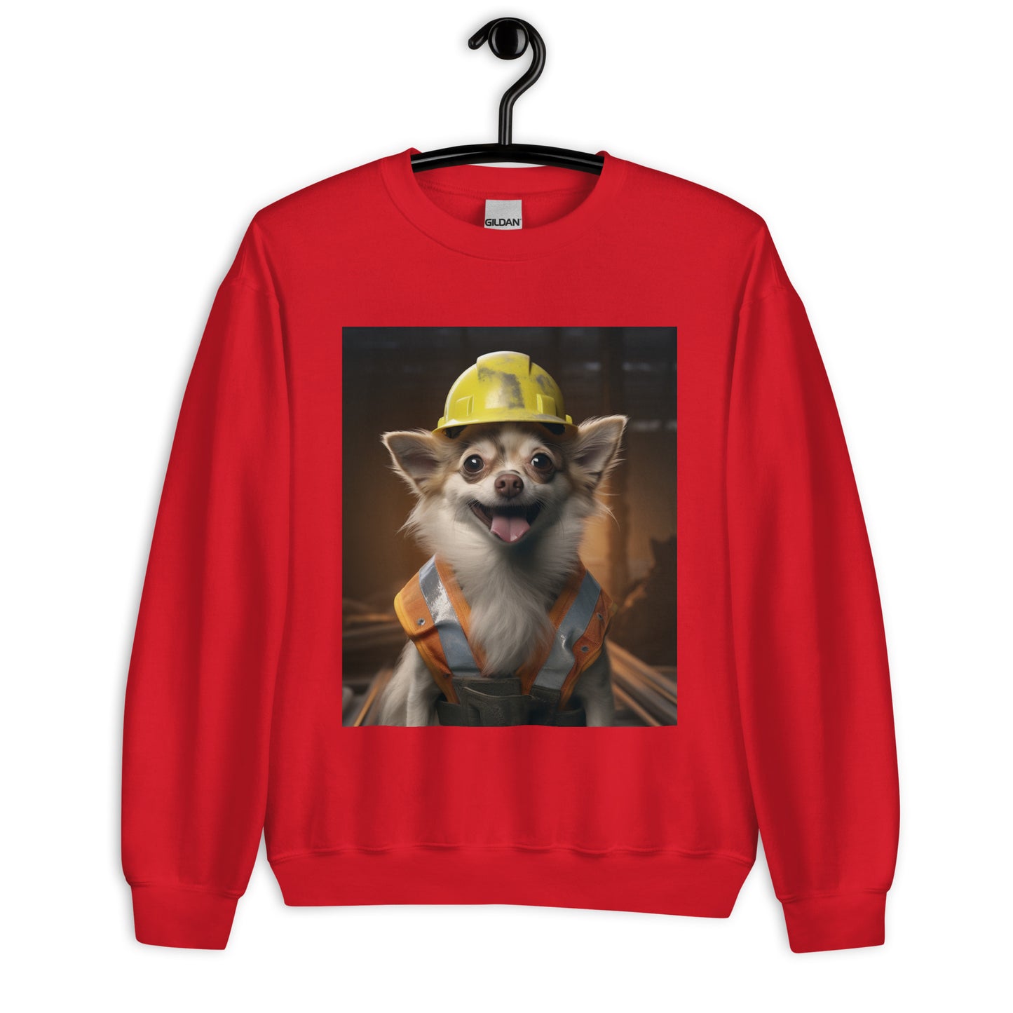 Chihuahua ConstructionWorker Unisex Sweatshirt