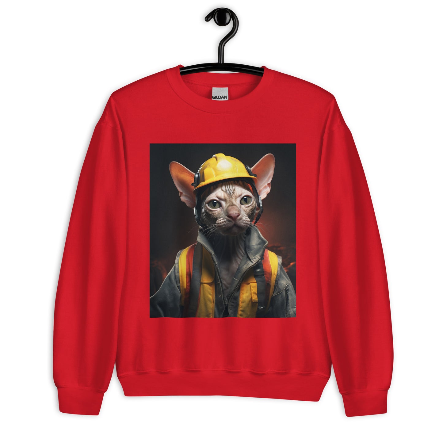 Sphynx ConstructionWorker Unisex Sweatshirt