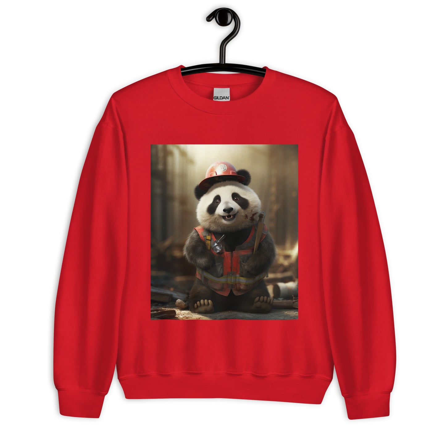 Panda ConstructionWorker Unisex Sweatshirt