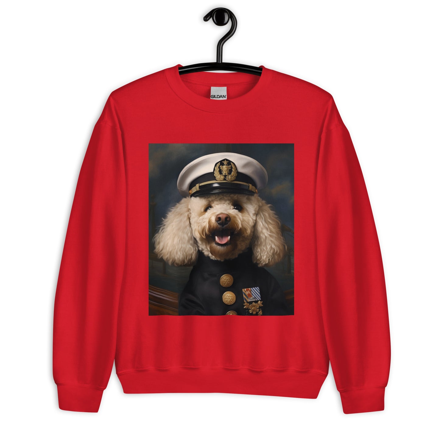 Poodle NavyOfficer Unisex Sweatshirt