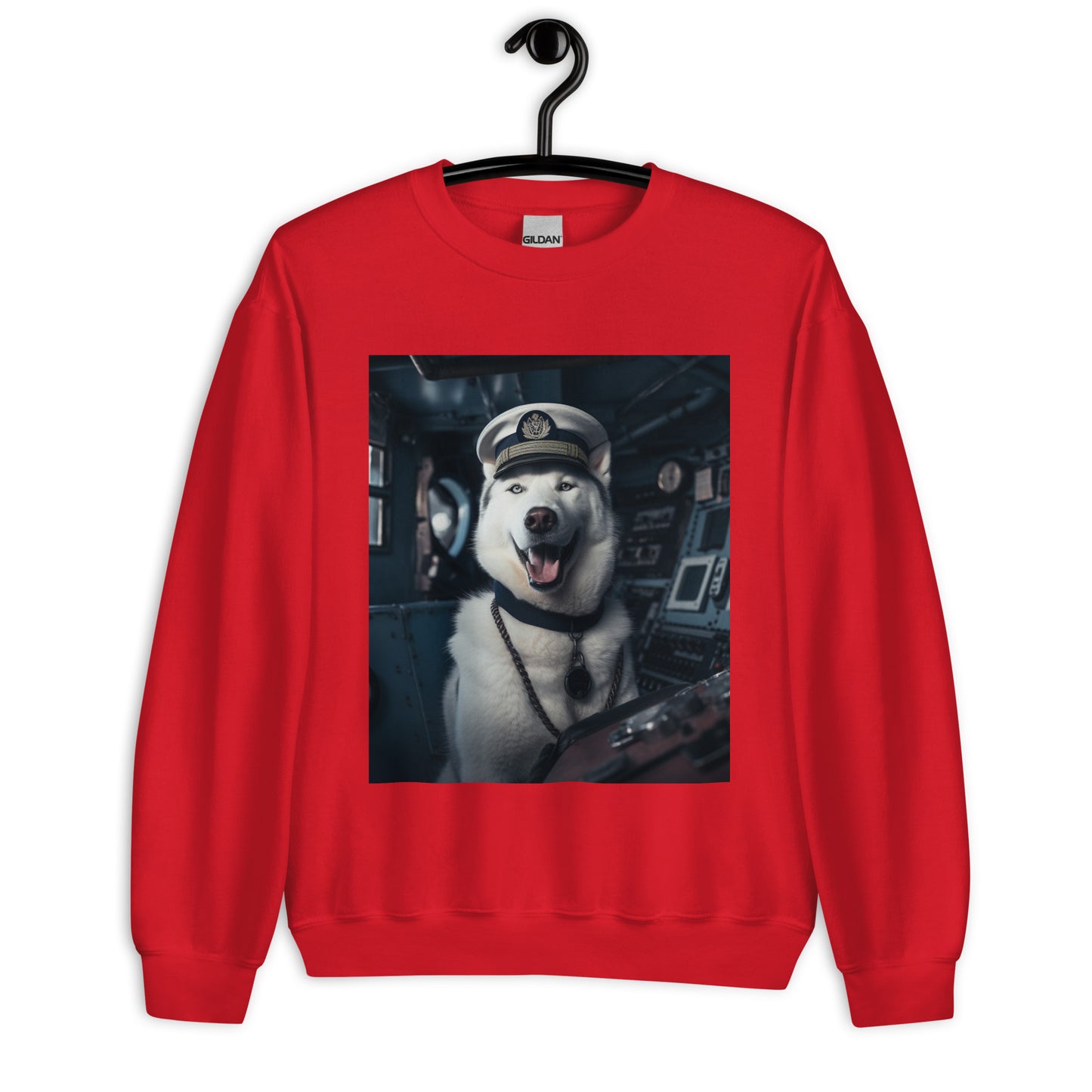 Siberian Husky NavyOfficer Unisex Sweatshirt