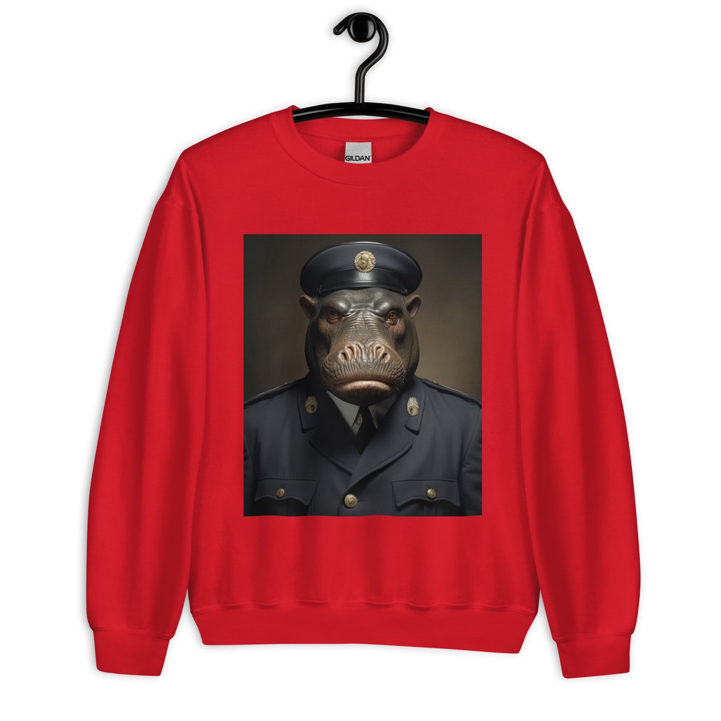 Hippo NavyOfficer Unisex Sweatshirt