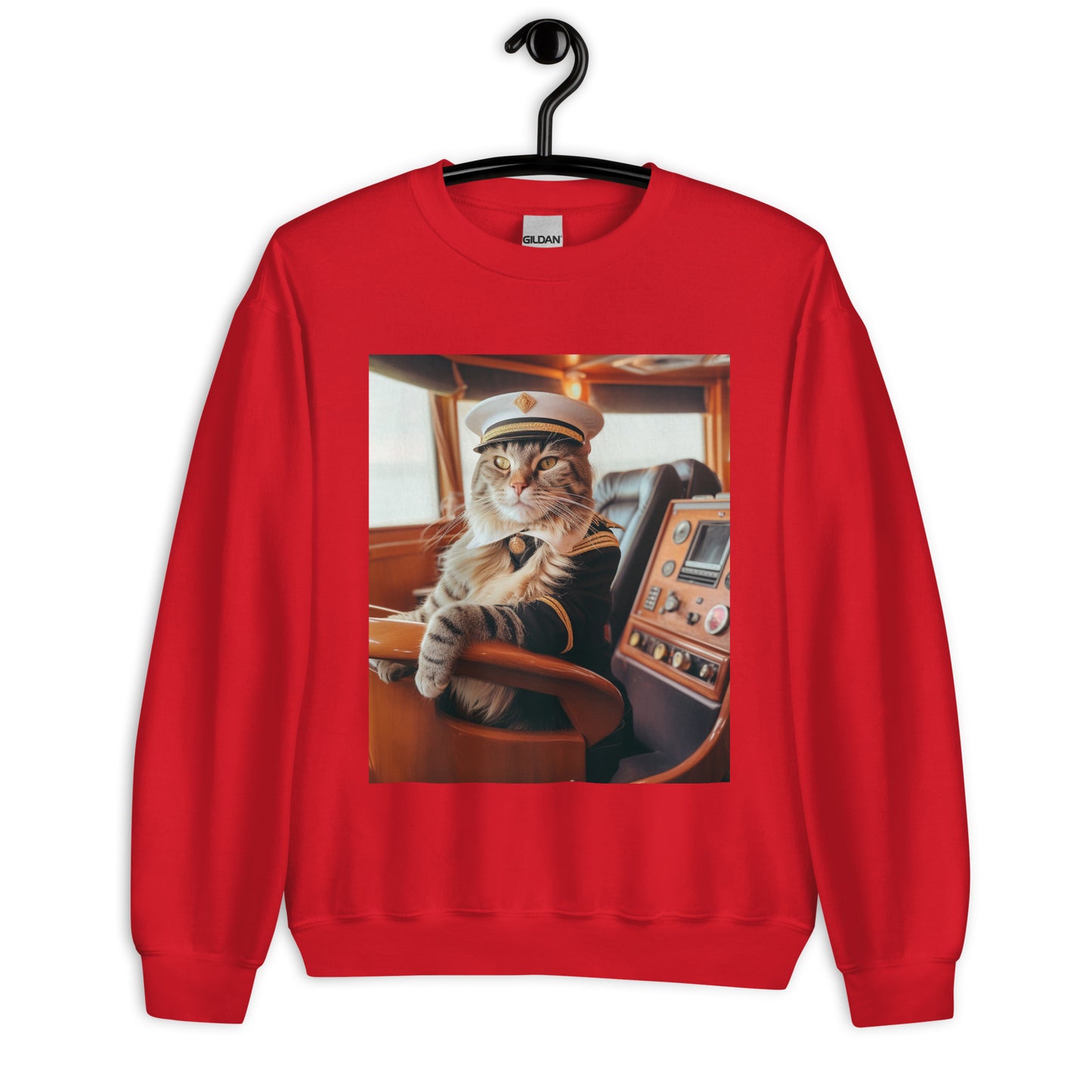 Domestic Shorthair CruiseShipCaptain Unisex Sweatshirt