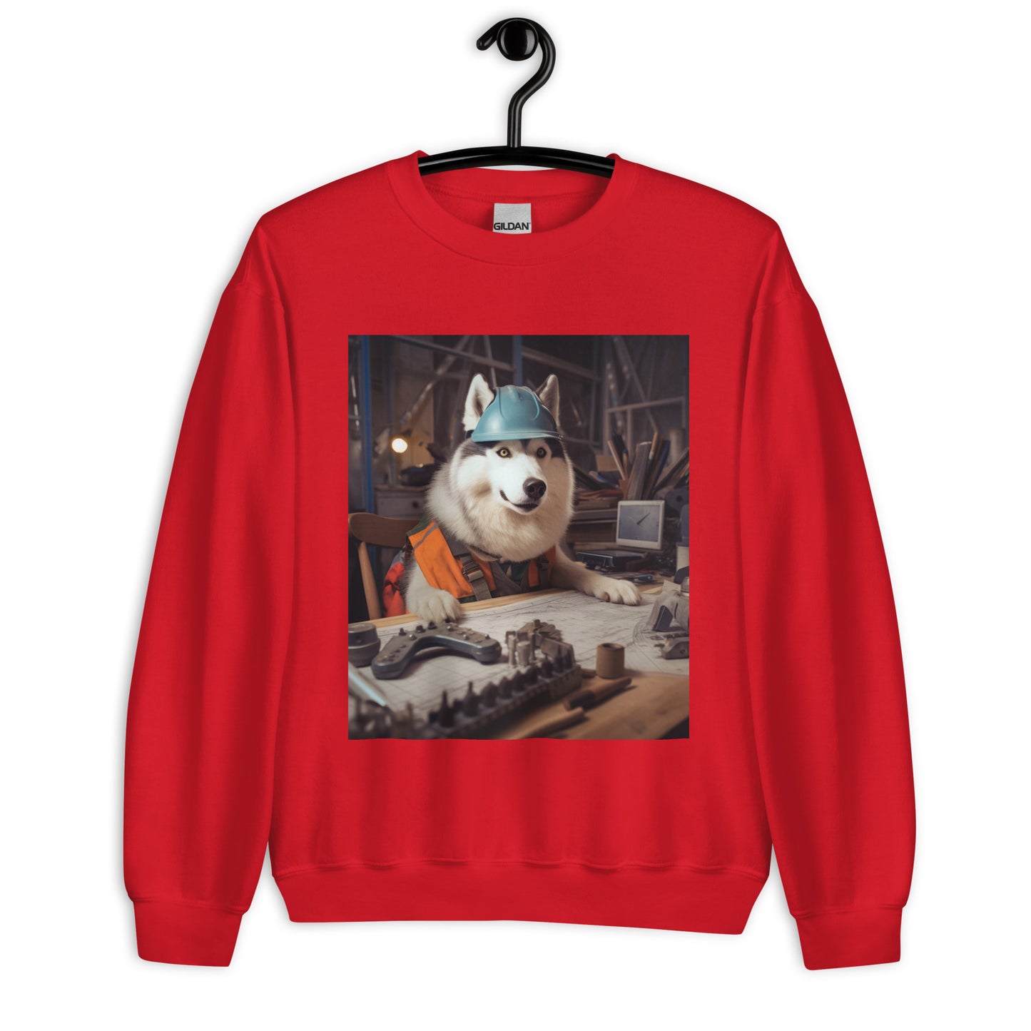 Siberian Husky Engineer Unisex Sweatshirt