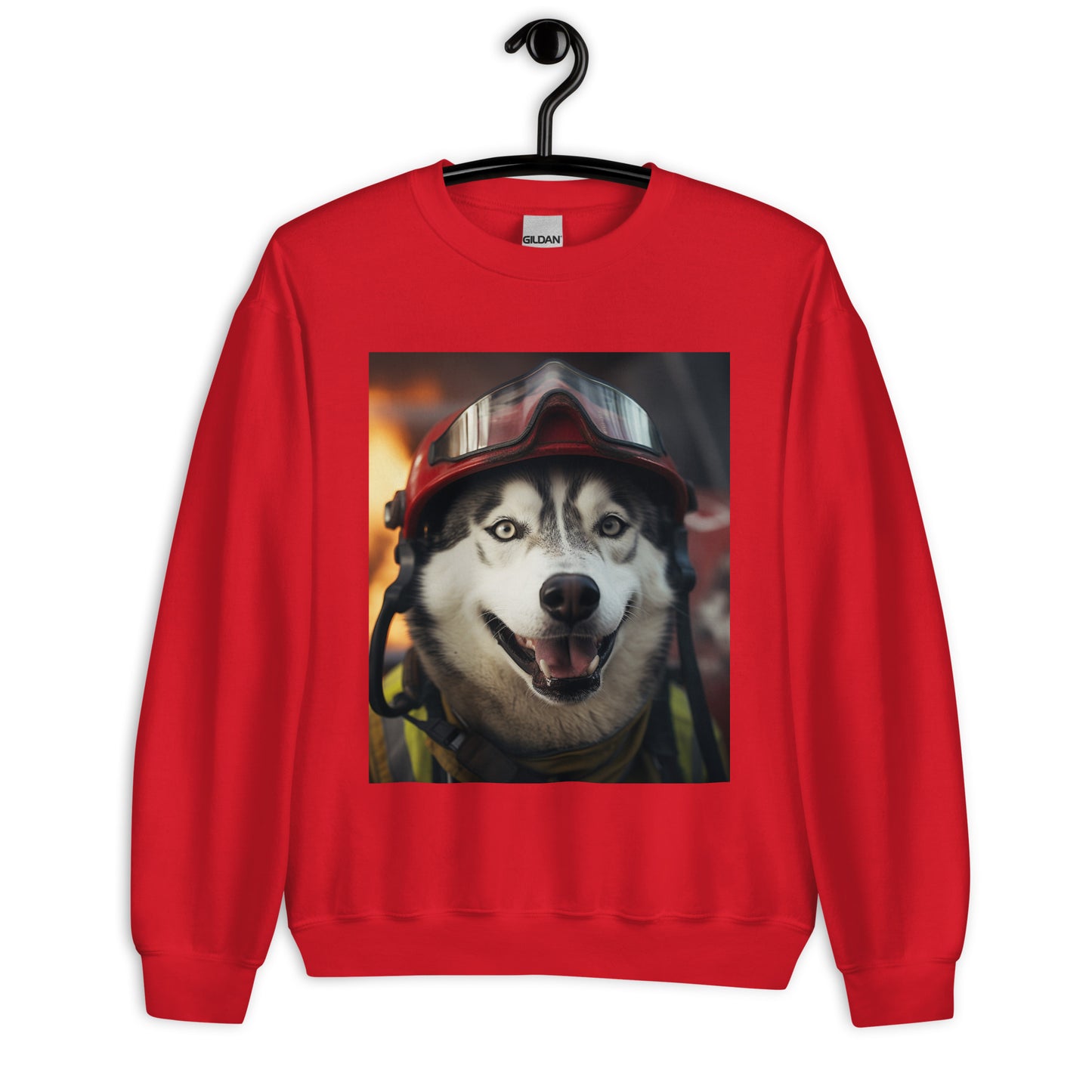 Siberian Husky Firefighter Unisex Sweatshirt