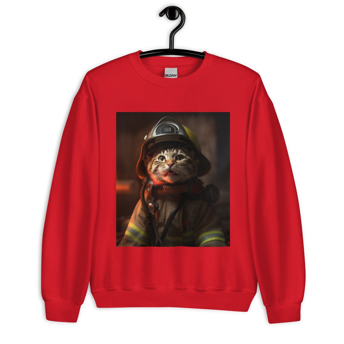 Domestic Shorthair Firefighter Unisex Sweatshirt