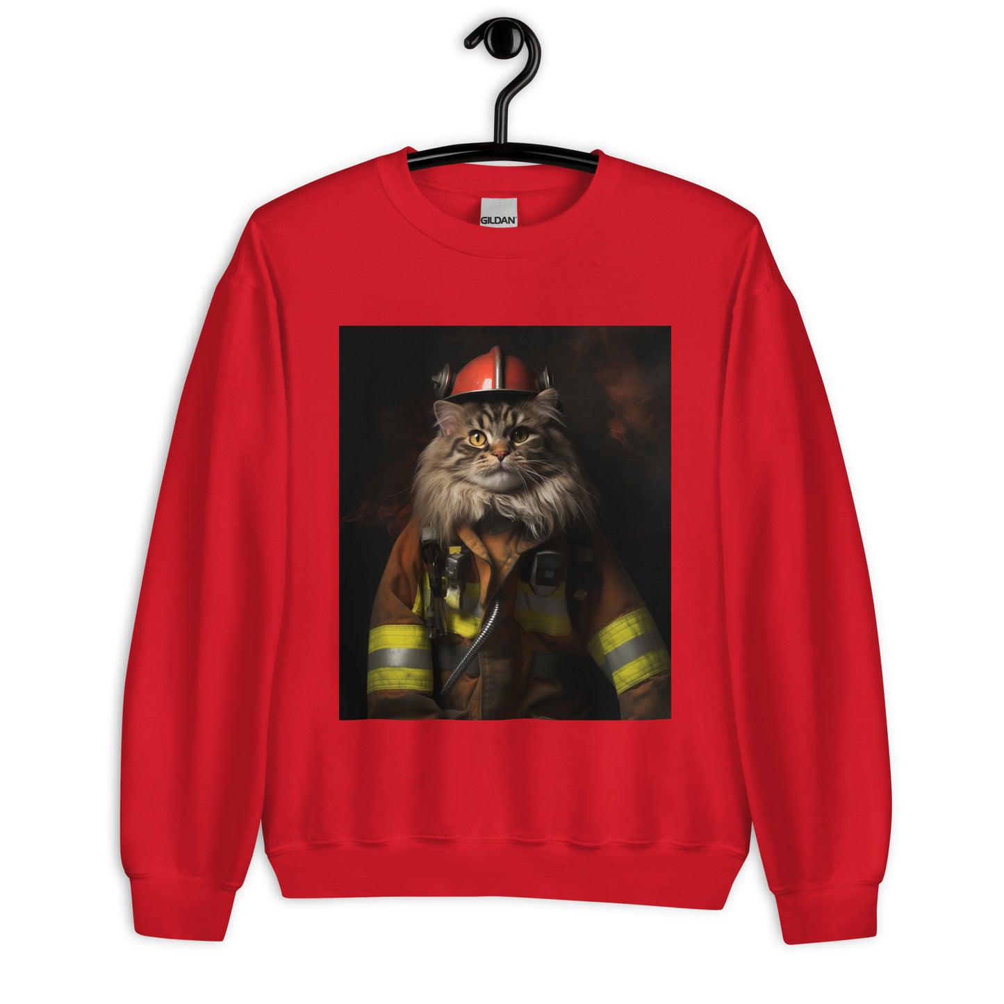 Maine Coon Firefighter Unisex Sweatshirt