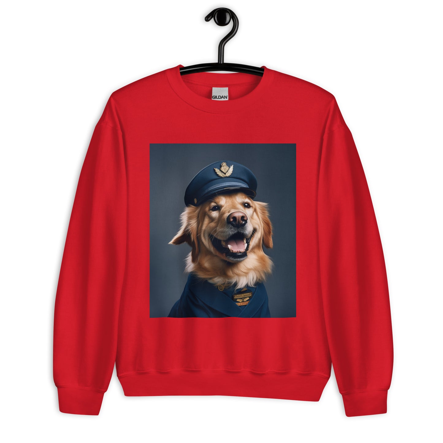 Golden Retriever Airline Pilot Unisex Sweatshirt