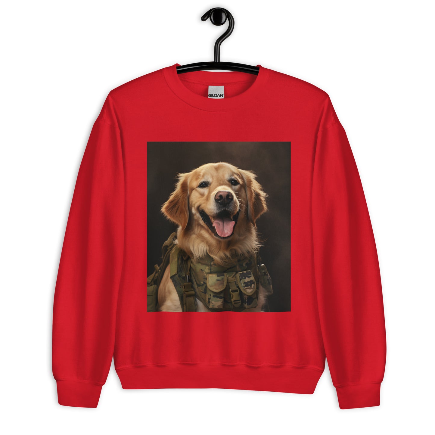 Golden Retriever Military Person Unisex Sweatshirt