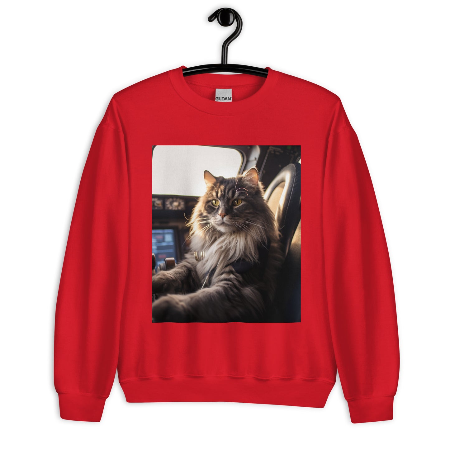 Maine Coon Airline Pilot Unisex Sweatshirt