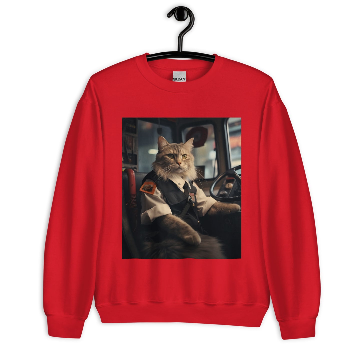 Domestic Shorthair Bus Driver Unisex Sweatshirt