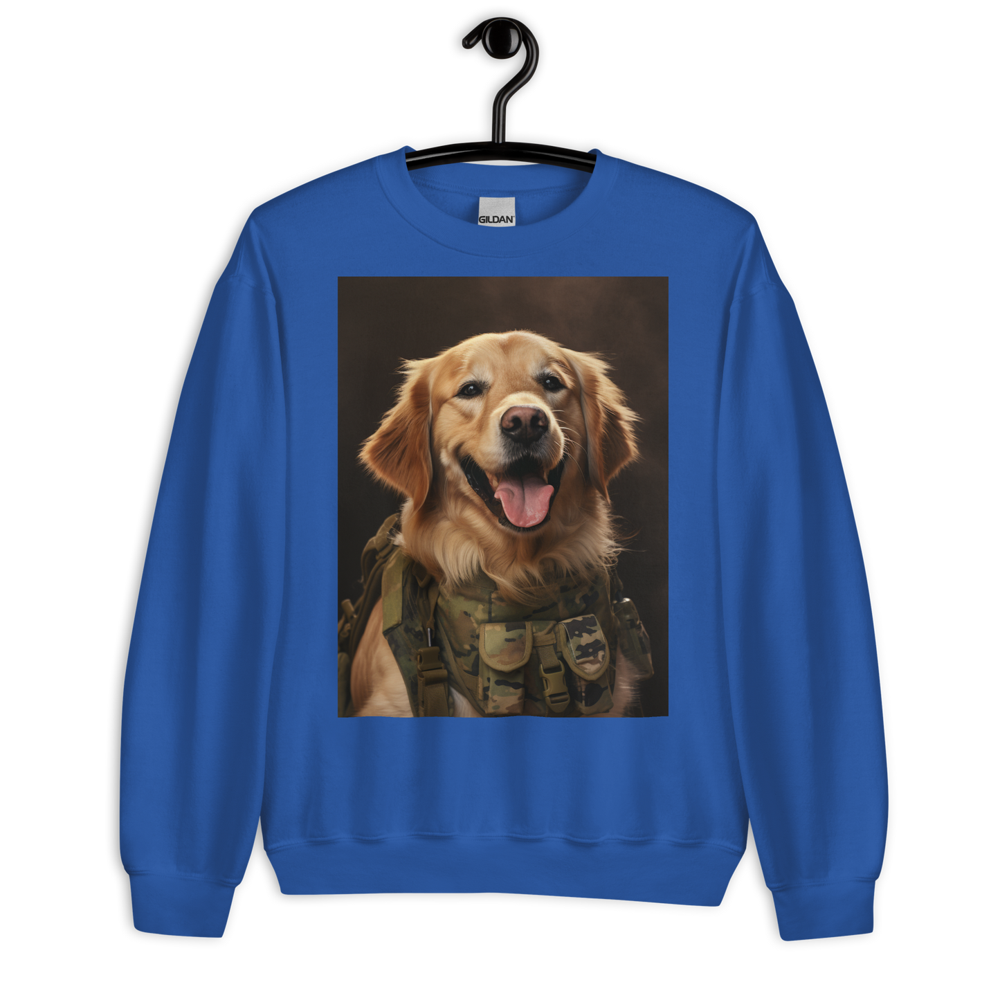 Golden Retriever Military Person Sweatshirt