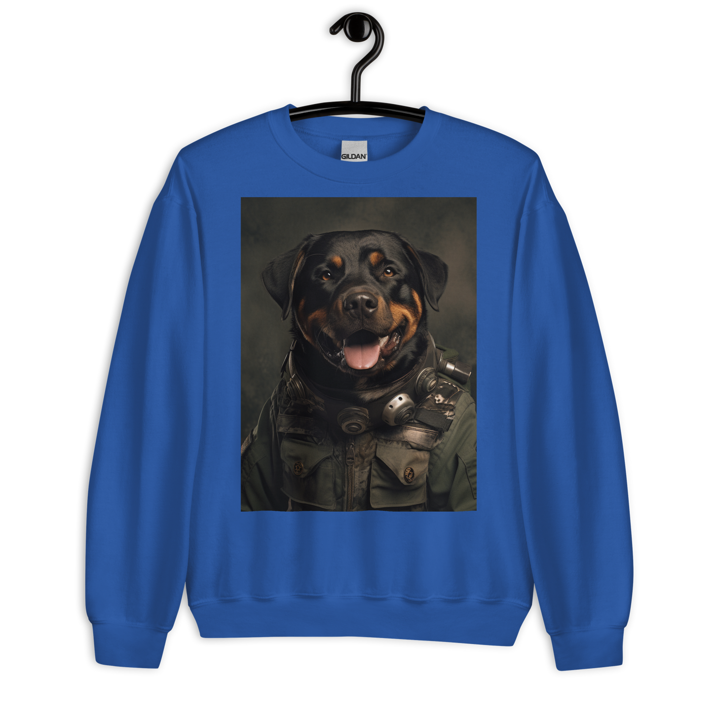 Rottweiler Military Person Sweatshirt