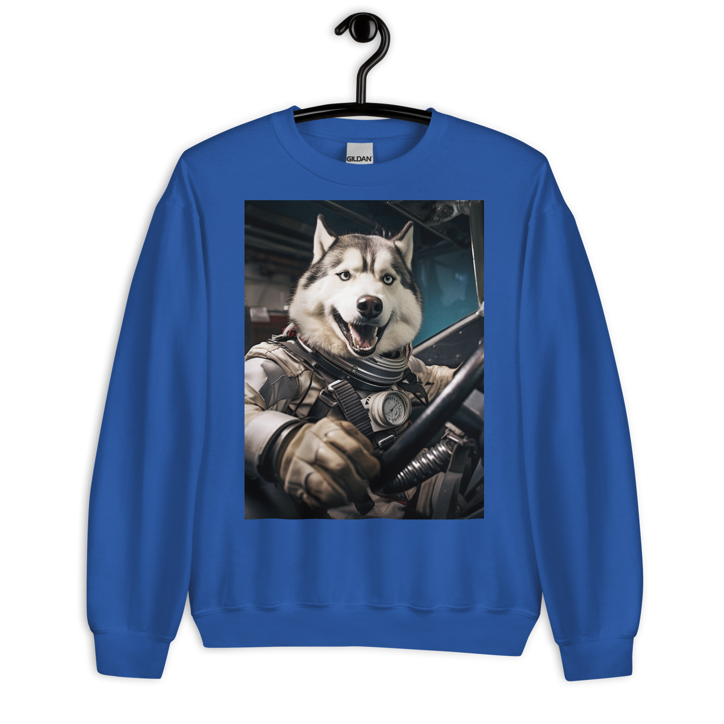 Siberian Husky F1 Car Driver Sweatshirt