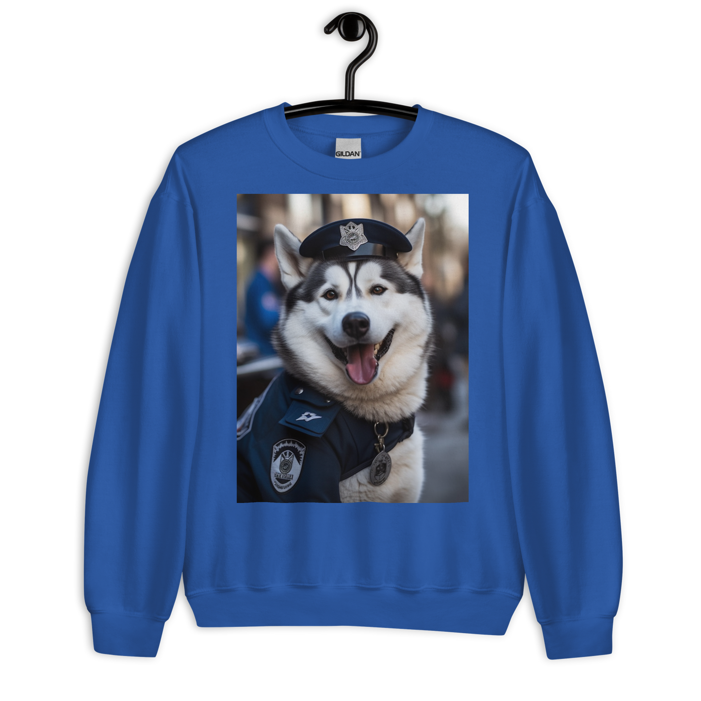 Siberian Husky Police Officer Sweatshirt