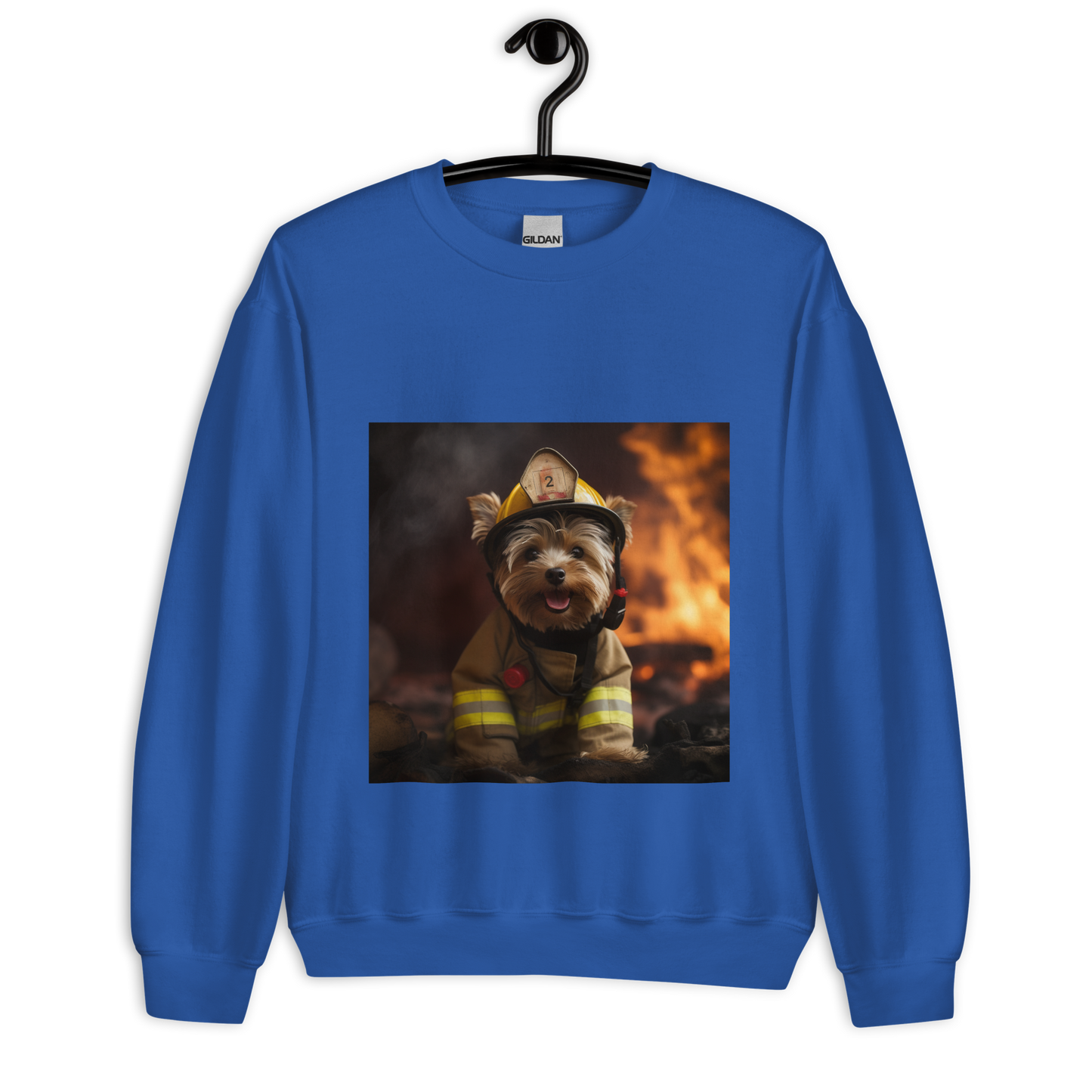 Yorkshire Terrier Firefighter Unisex Sweatshirt