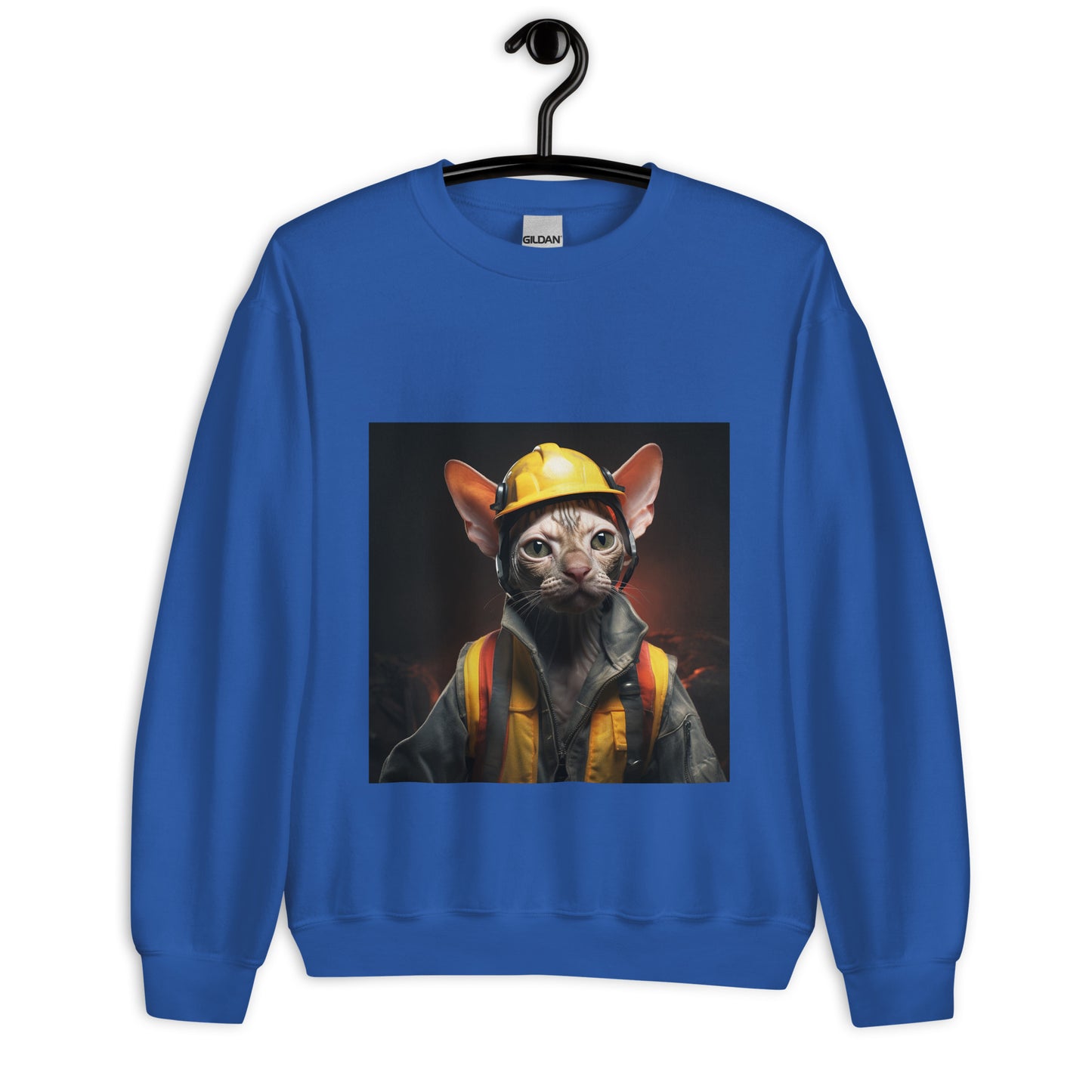 Sphynx ConstructionWorker Unisex Sweatshirt