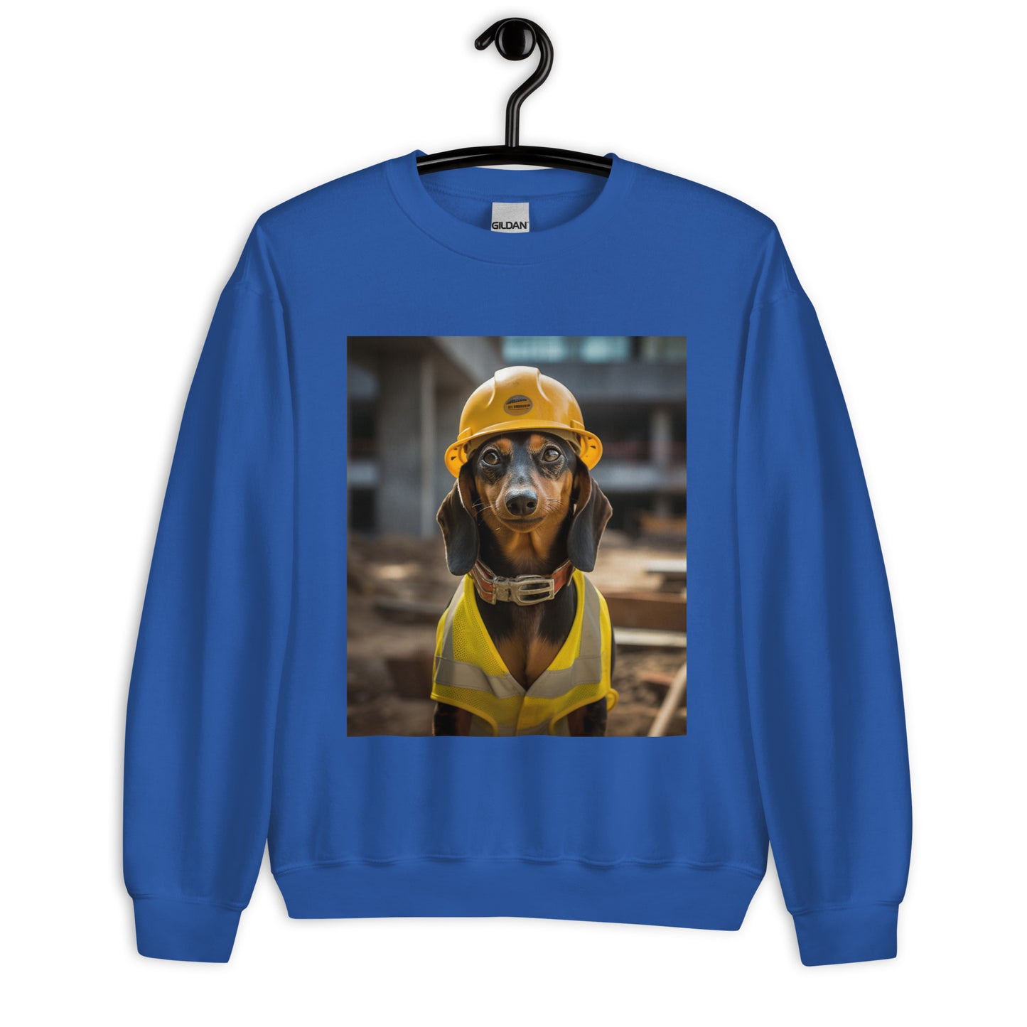 Dachshund ConstructionWorker Unisex Sweatshirt