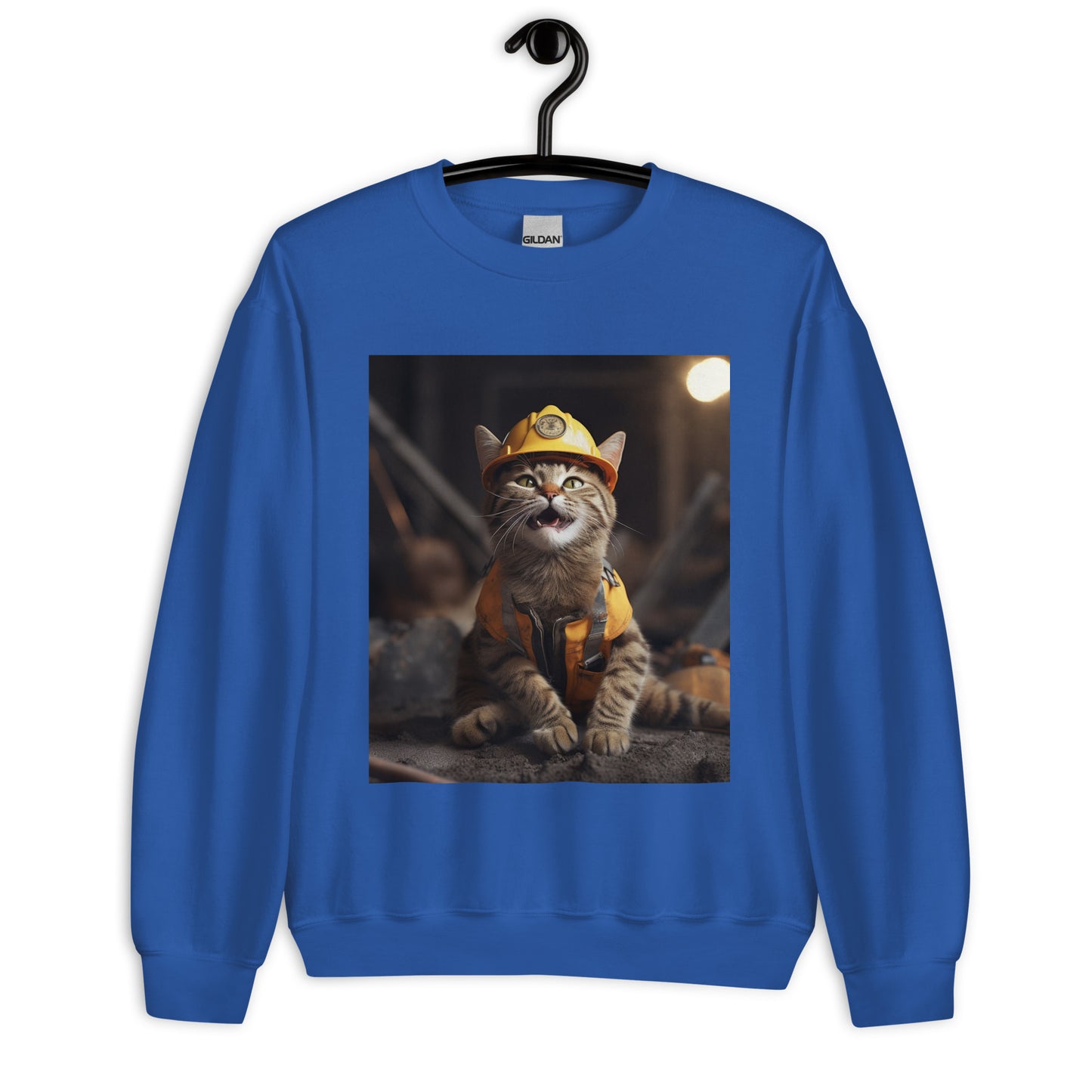 Domestic Shorthair ConstructionWorker Unisex Sweatshirt